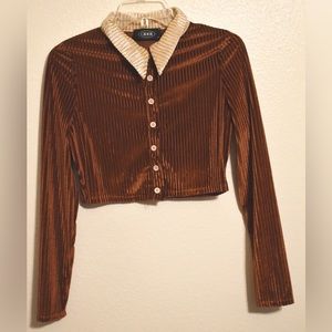 Cropped Button Up Top